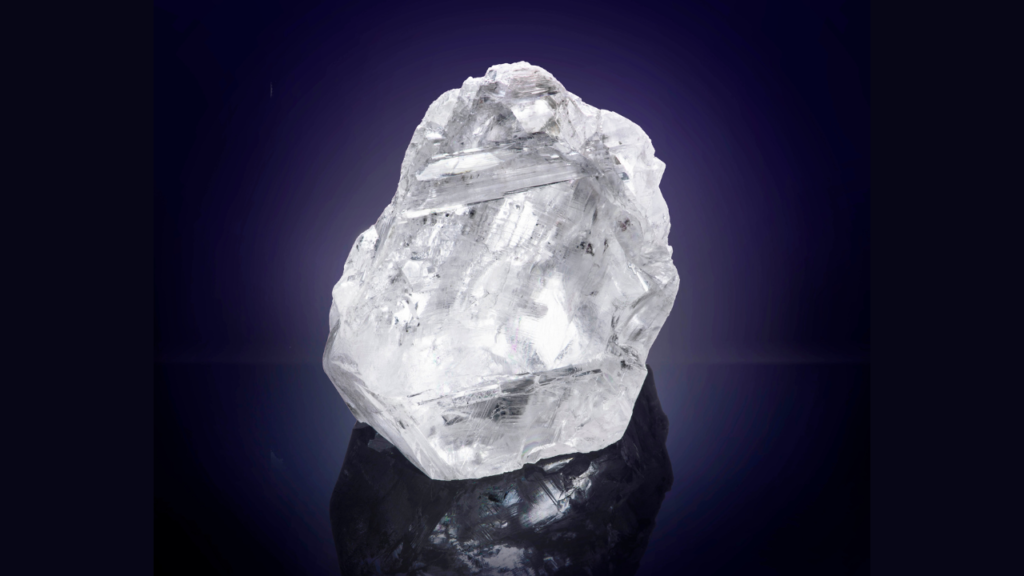 The 1,109-carat Lesedi La Rona rough diamond, discovered at the Karowe mine in 2015 image