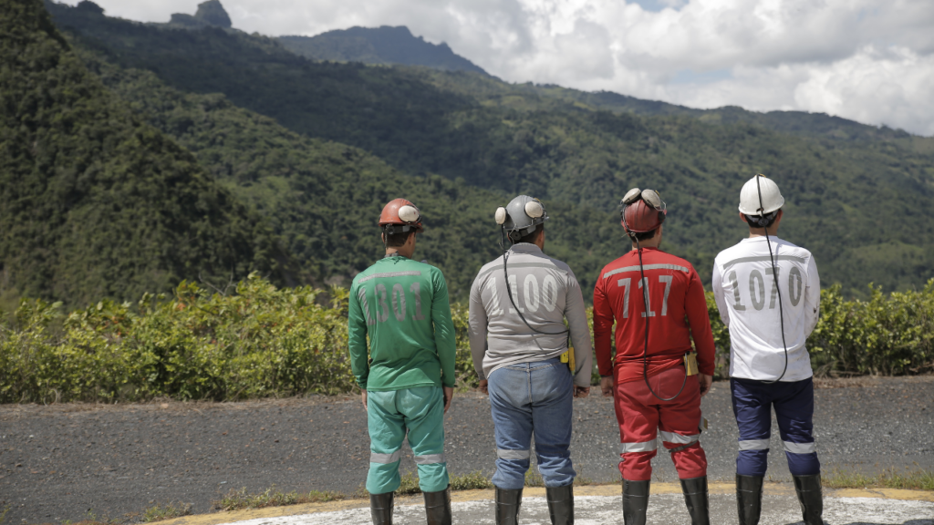 Workers from the Santa Rosa mine in Colombia image
