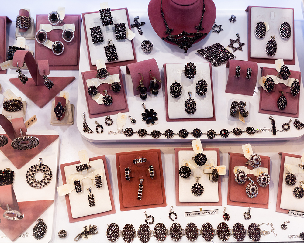 Retailer’s showcase of Czech garnet gemstones image