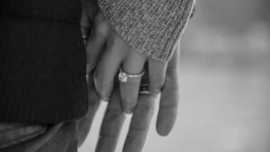 An engaged couple image