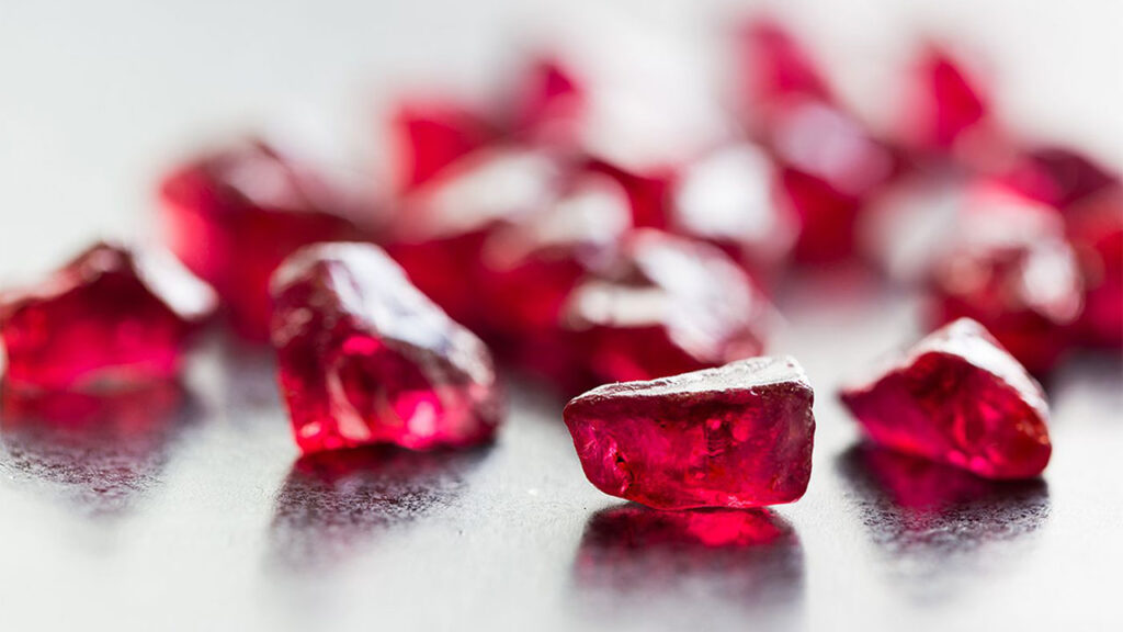 Rough rubies by Gemfields image