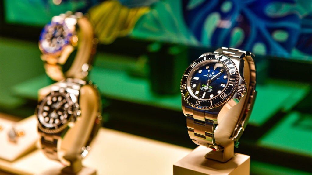 A display of Swiss watches image