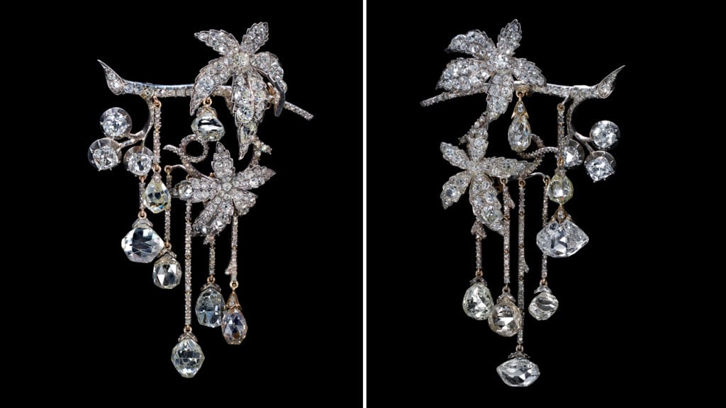 Mancini diamond and platinum hair ornaments by Jean-Baptiste Fossin, 1846 image