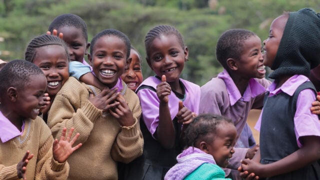 African children at school image