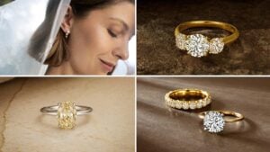Some of the designs from the Desert diamonds bridal collection by De Beers image