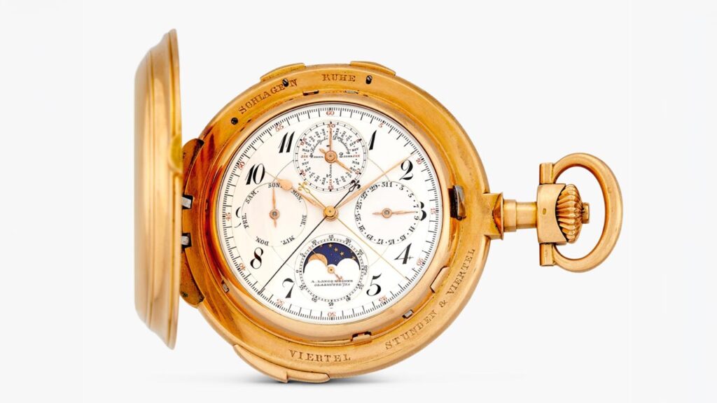 The A. Lange & Söhne clock watch at Sotheby's image