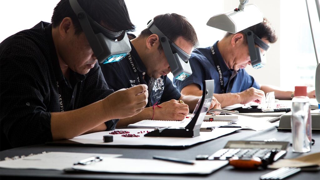 Examining goods at a Gemfields tender image