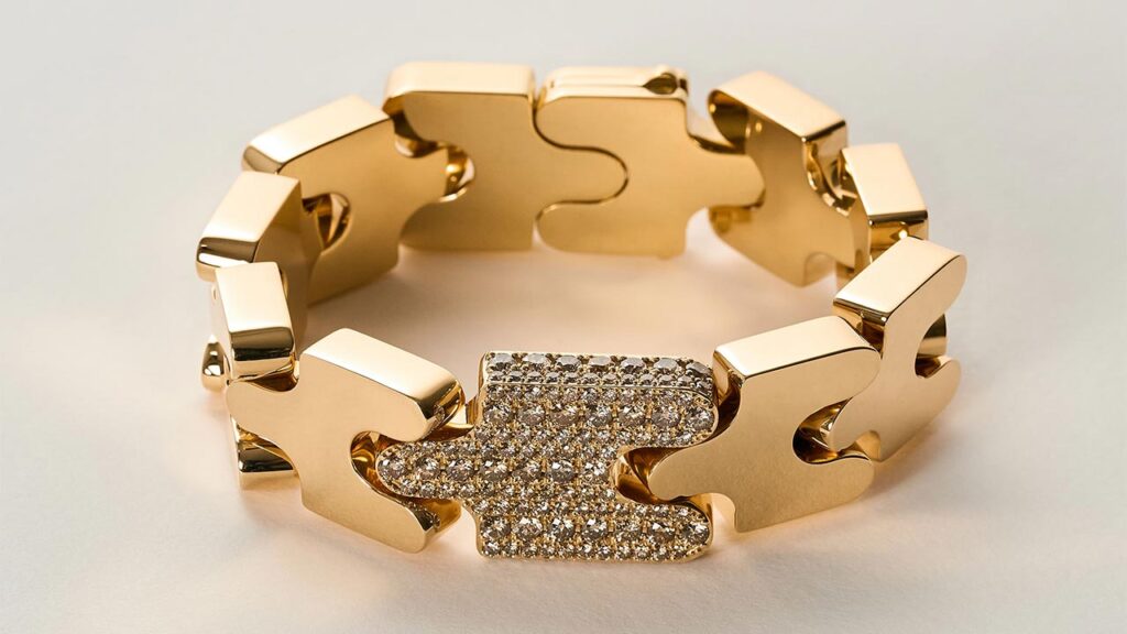 Misha bracelet with brown diamonds image