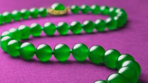 The jadeite necklace that led the auction at Christie's image