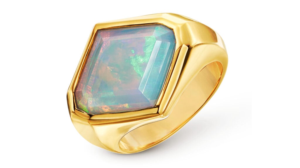 Just Jules opal ring in gold image