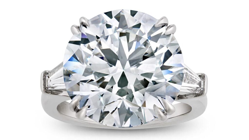 A Harry Winston ring from M S Rau with an 11.30 carat D flawless diamond image