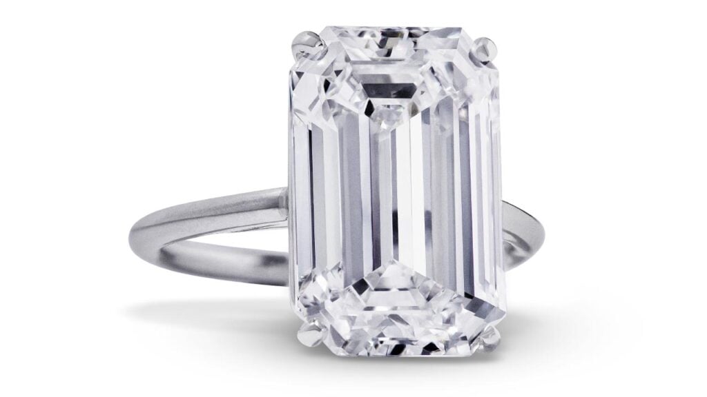 A 10.02 carat Tiffany and Co. diamond ring that sold at Christie’s image