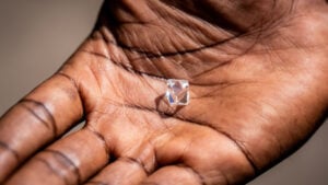 A rough diamond close up image