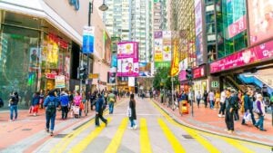 Causeway Bay shopping area in Hong Kong image