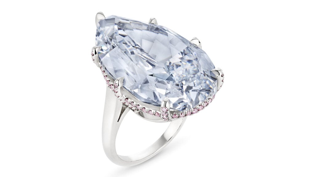 The Azure Blue 31.62-carat diamond ring at Christie's image