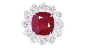 The 4.06-carat ruby and diamond ring that led the auction at Poly Auction image