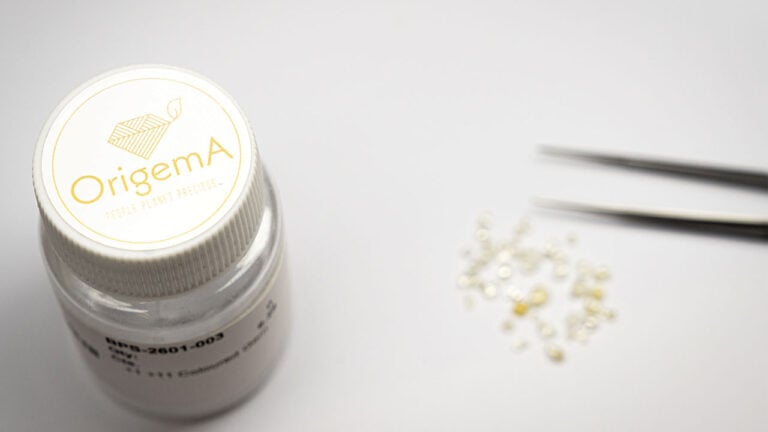 Rough diamonds being sorted as part of the OrigemA project image