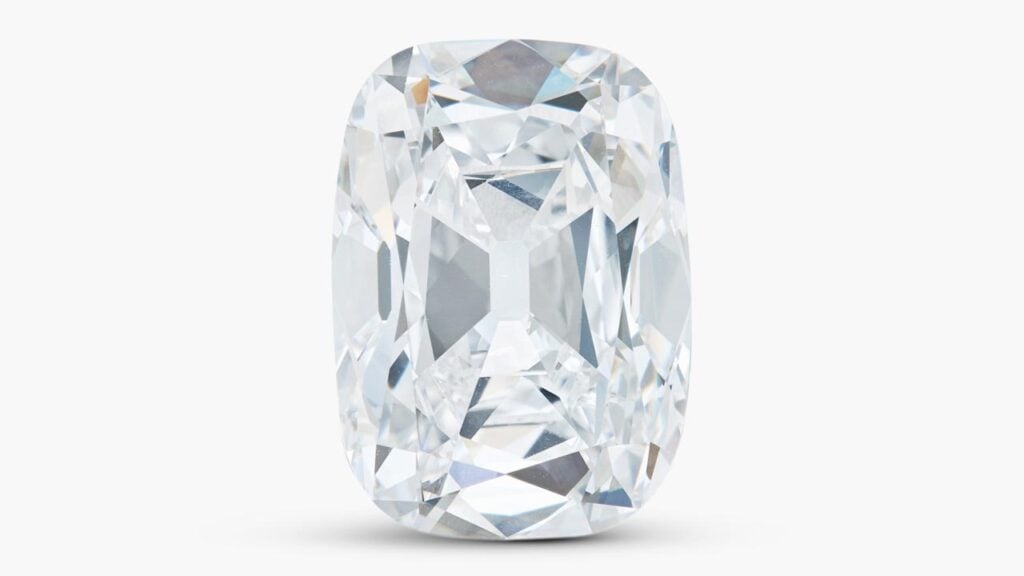 An unmounted old mine brilliant-cut, 11.33-carat, D, VVS2, type IIa diamond ring, with the potential to be internally flawless at Sotheby's image