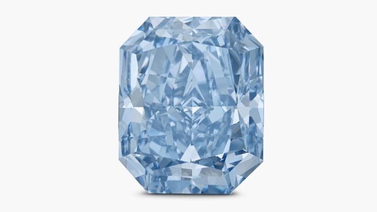 The 10.02-carat blue diamond that will lead the sale at Sotheby's image