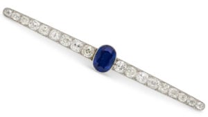 The Art Deco sapphire brooch that led the sale at Christie's image