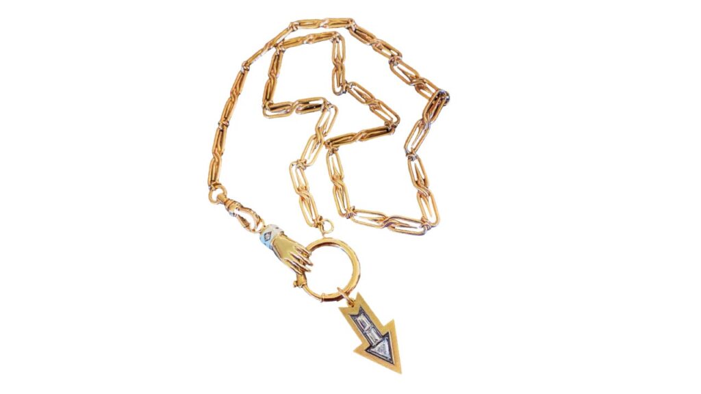 Hand Arrow necklace from jeweler Circa 1700 image
