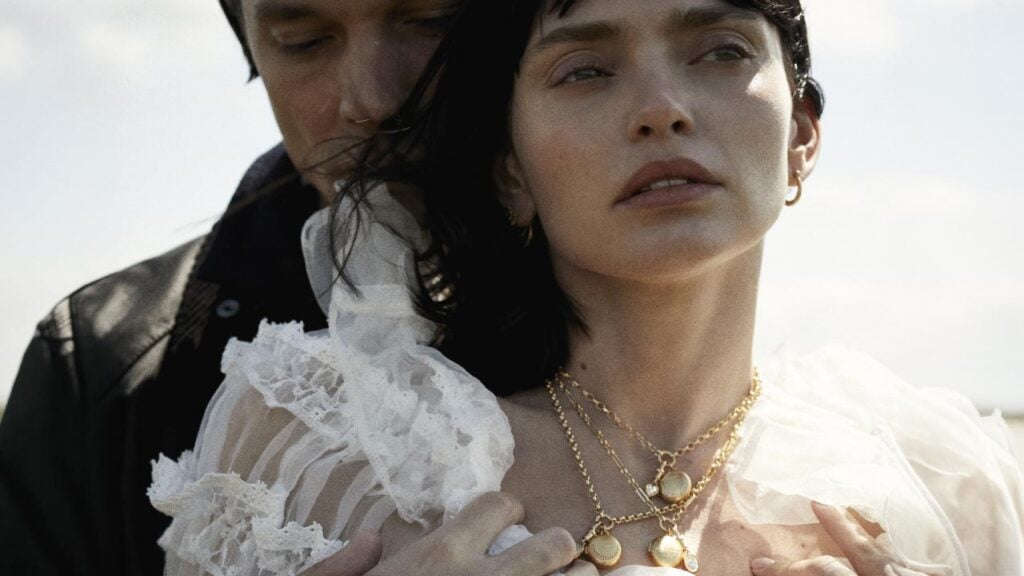 Cece Jewellery locket pendants and rings on model image