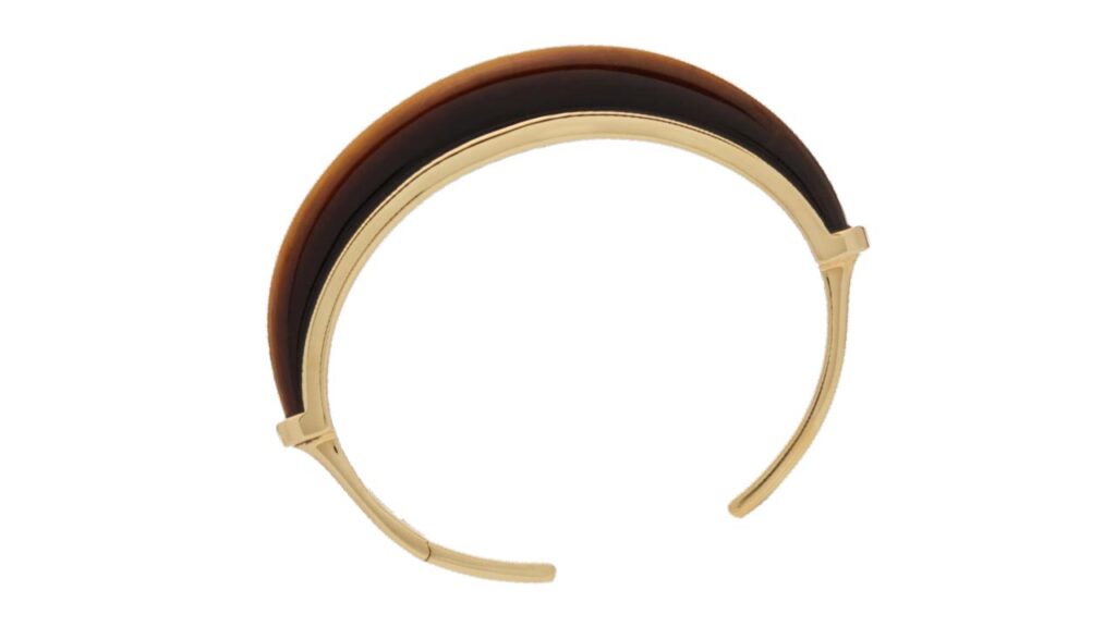 Luna cuff with tiger’s eye in 18-karat gold image