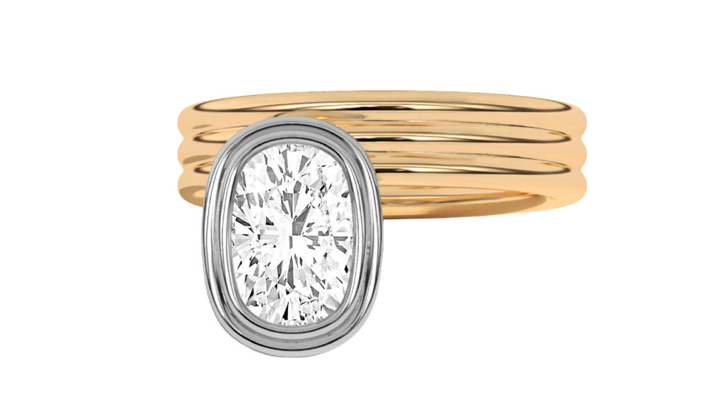 Scarpa cushion offset double bezel ring image