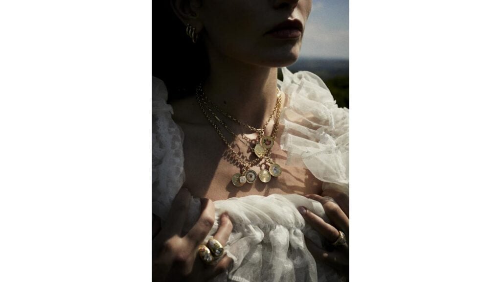 Lockets and ring on model image