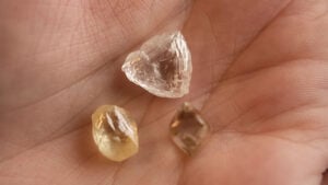 Rough diamonds at De Beers’ offices in Calgary, Canada by Ben Perry/Armoury Films/De Beers image
