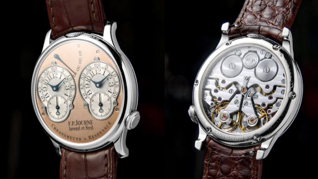 The F.P. Journe Chronomètre à Résonance wristwatches at Phillips image