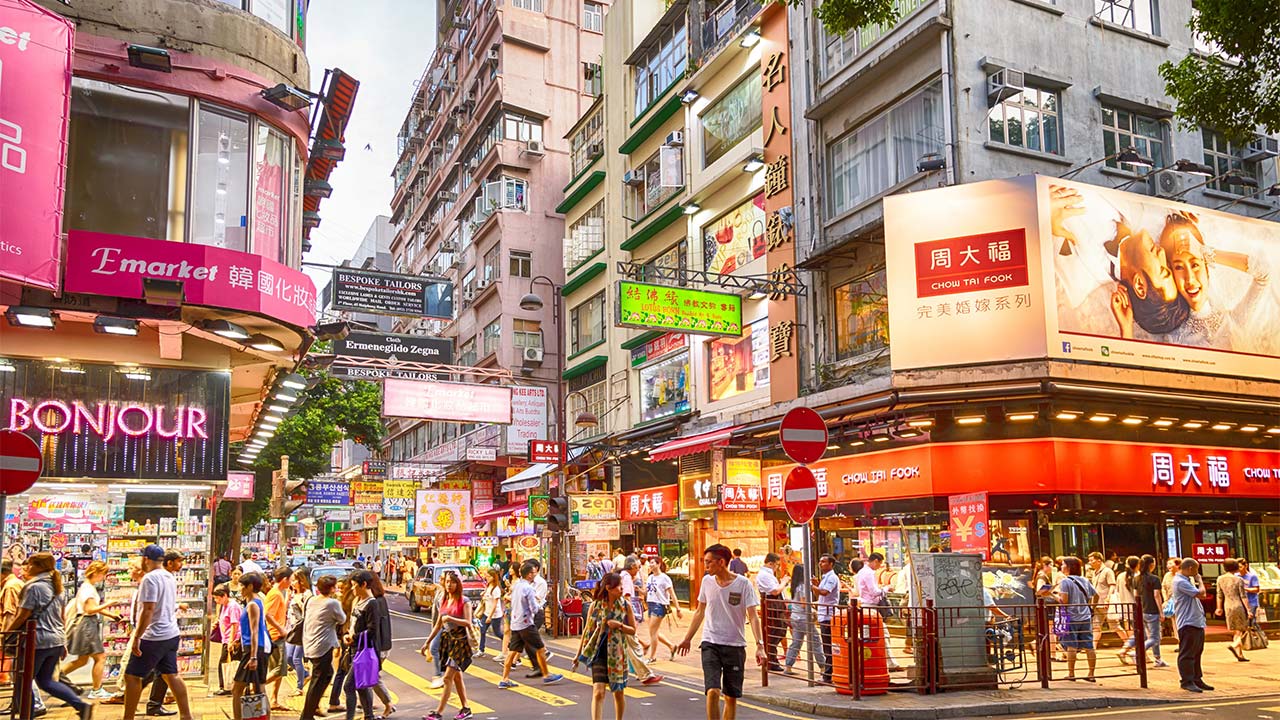Tsim Sha Tsui shopping district in Hong Kong image