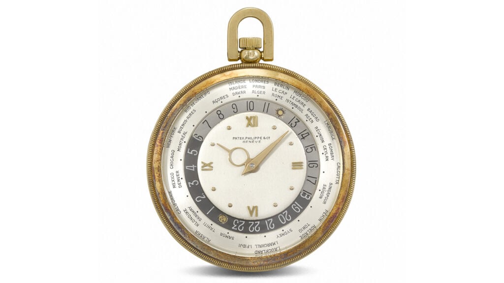 A 1943 Patek Philippe world time watch that sold at Christie’s in May for $127,290 image