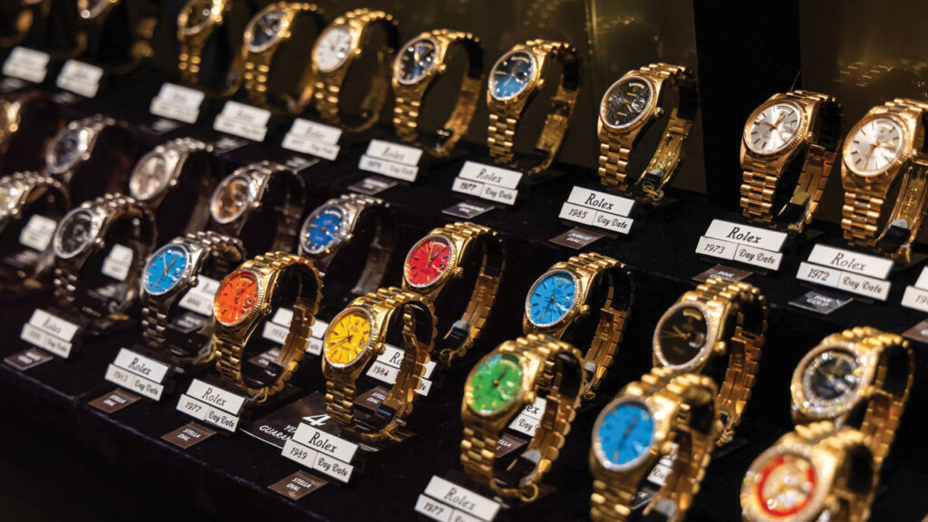 A selection of Rolexes on display image