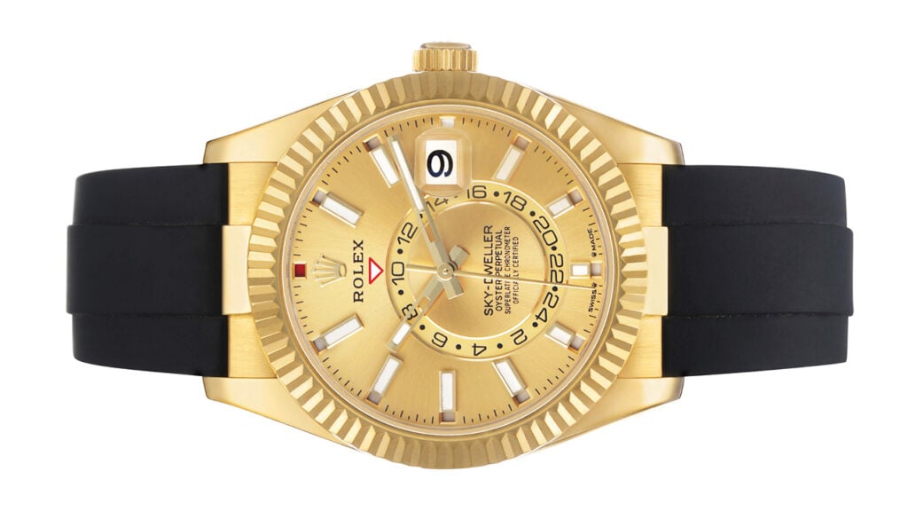 A gold Rolex Sky-Dweller image