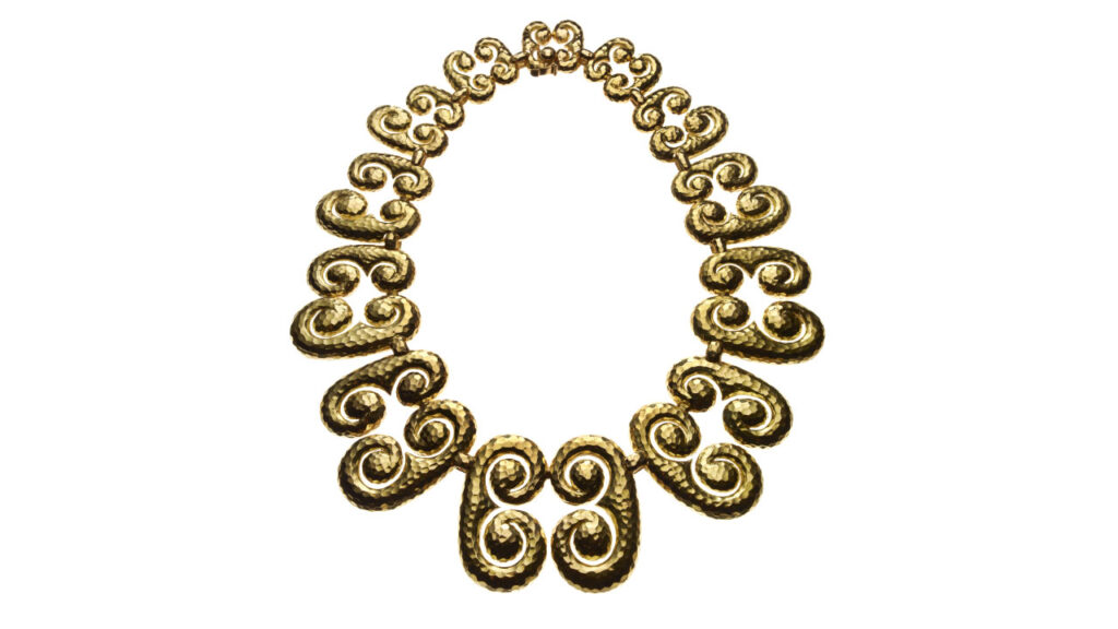 Gold collar necklace image