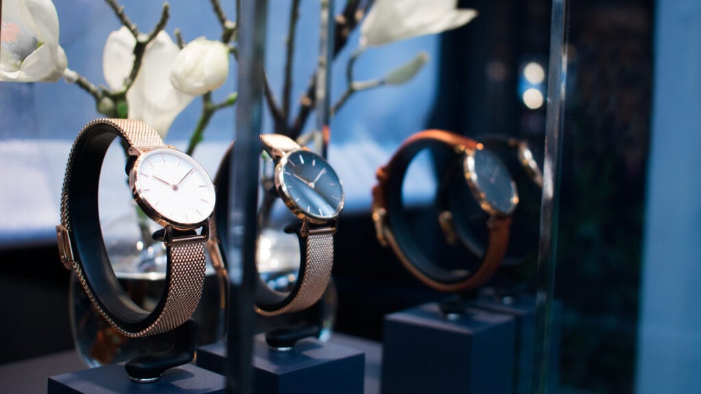 A display of Swiss watches image