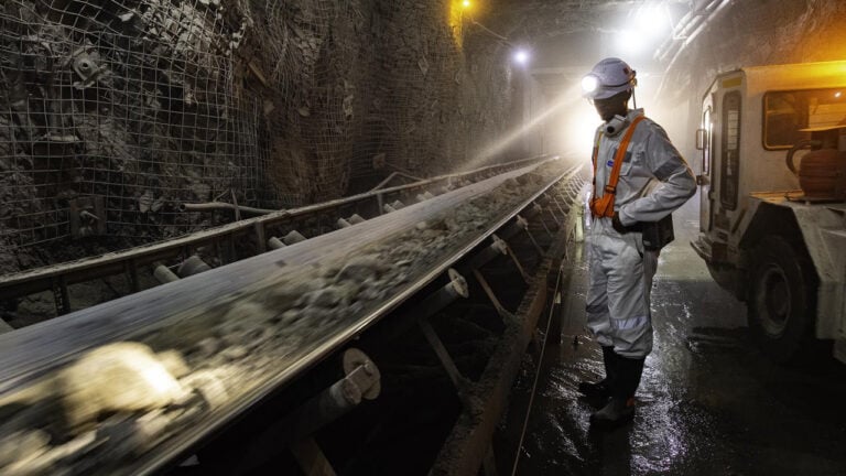 The ore conveyor belt at the Finsch mine image