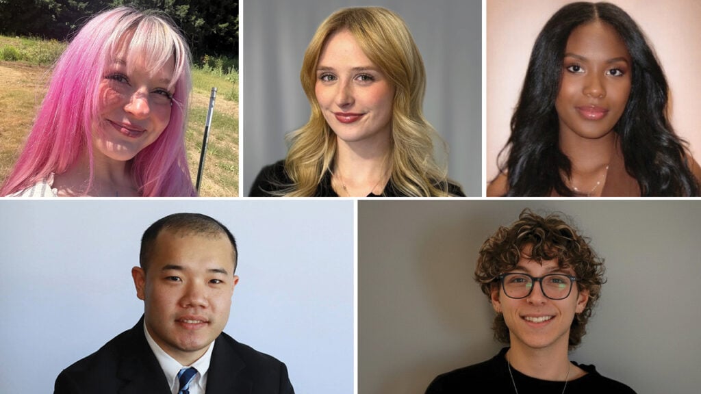 The five scholarship winners image