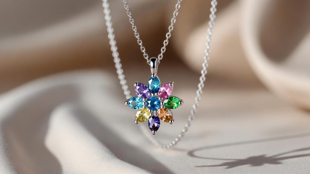 Rainbow sapphire pendant image