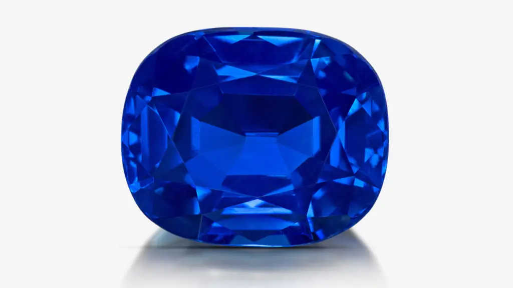 An elongated antique cushion cut sapphire image