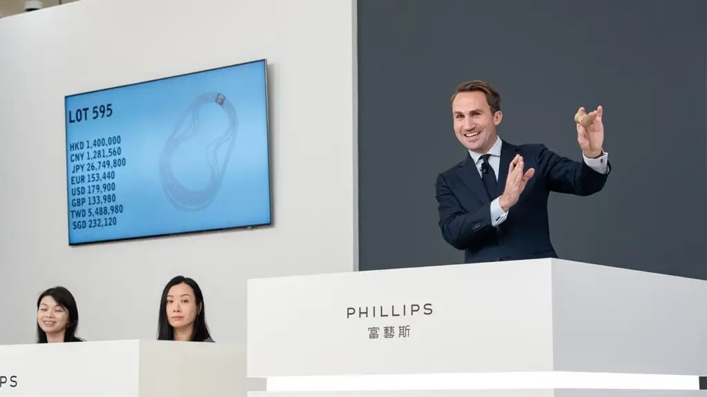 Benoît Repellin runs an auction at Phillips image