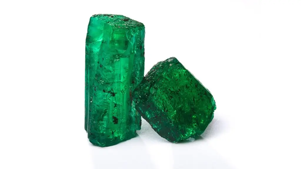 Zambian rough emeralds image