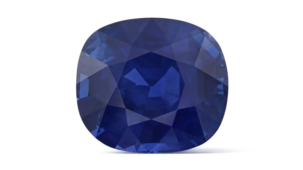 An unmounted, antique cushion-shaped, 18.55-carat Ceylon sapphire at Christie's image