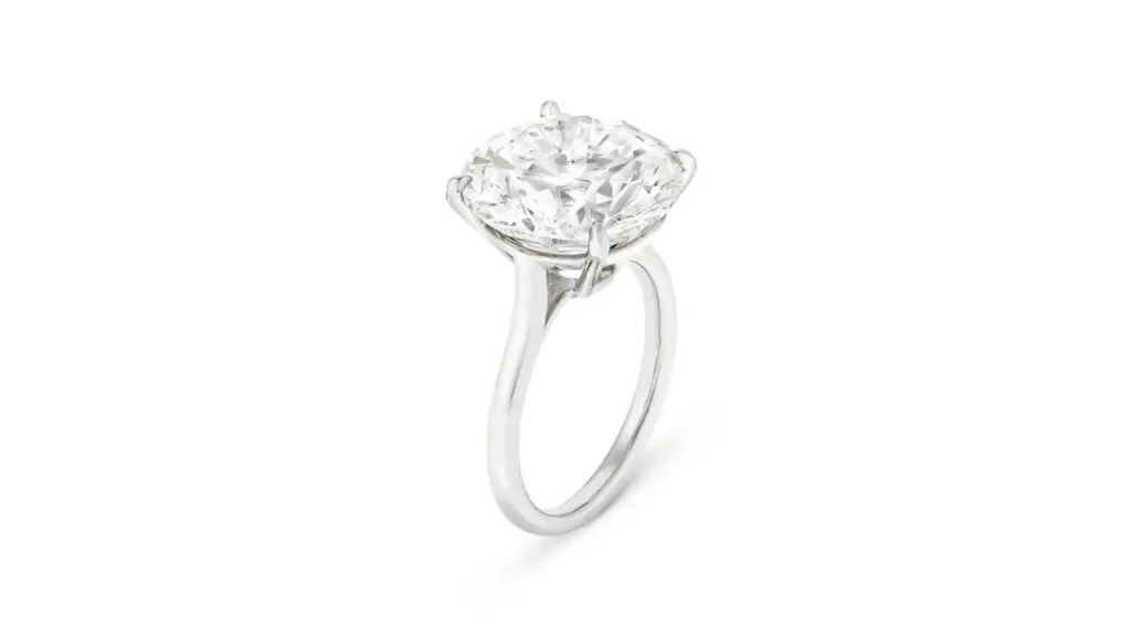 A Valentin Magro ring bearing a round brilliant-cut, 10.19-carat, G, SI2 diamond at Christie's image