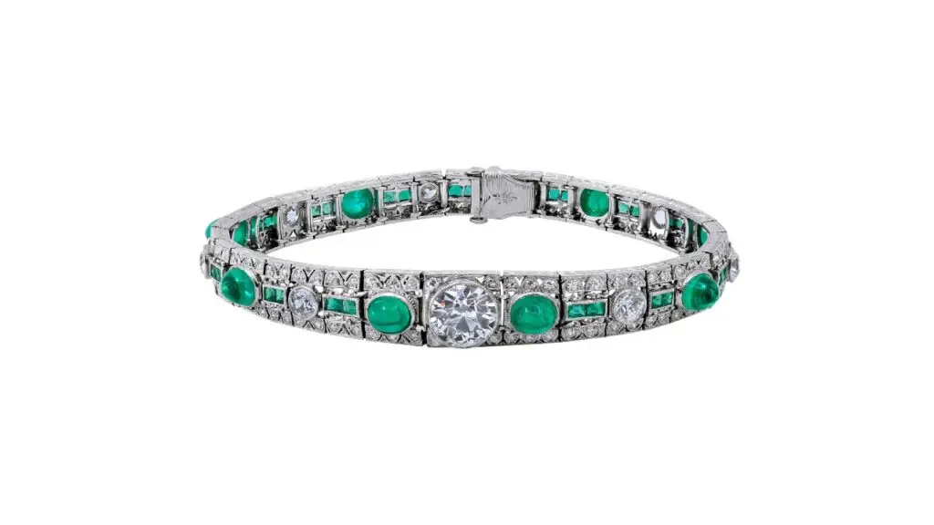 A diamond and emerald bracelet from Kazanjian and Fogarty image
