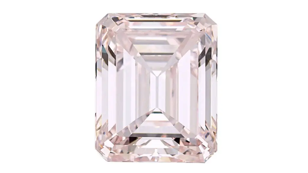 Another unmounted diamond, an emerald-cut, 4.93-carat, light-pink, VS1 stone at Heritage Auctions image