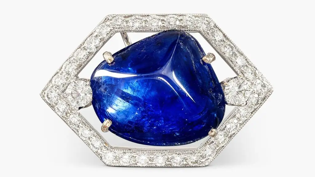 A pendant with no reserve price, featuring a 17.80-carat Burmese sapphire in a diamond-set frame at Sotheby's image