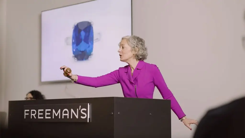 Freemans specialist Molly Morse Limmer at an auction image