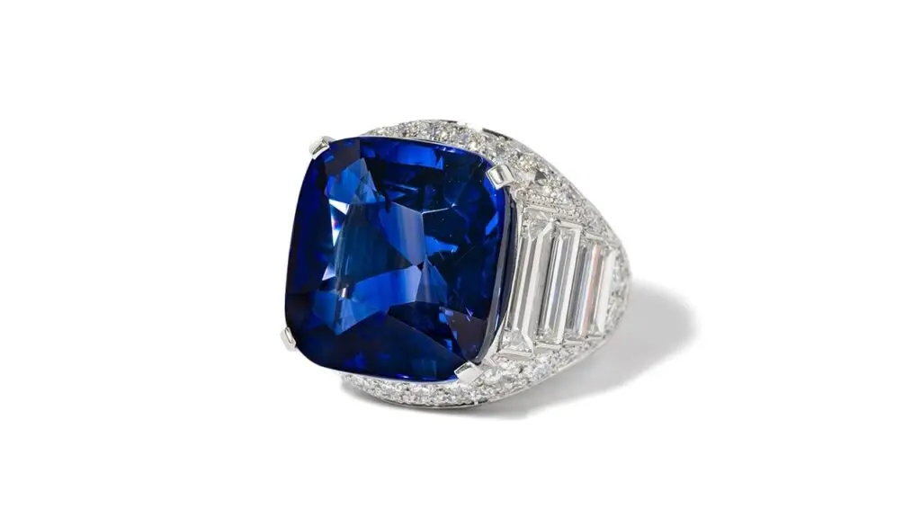 Bulgari Trombino ring with a Ceylon sapphire and diamonds at Windsor Jewelers image